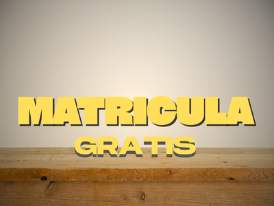 En primavera Matricula gratis